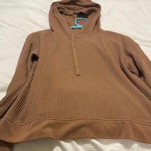 Stars Above Tan Waffle-Knit Hoodie